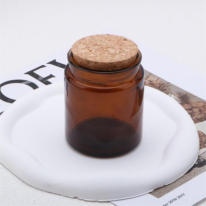 Recycled glass candle jar with cork lid South Africa